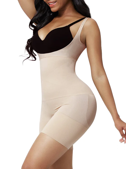 Women's Open Gusset Seamless Bodysuit Superfit Secret Slimming